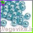 <span>Бусина</span>  перлова, акрил, колір аквамарин, 6 мм