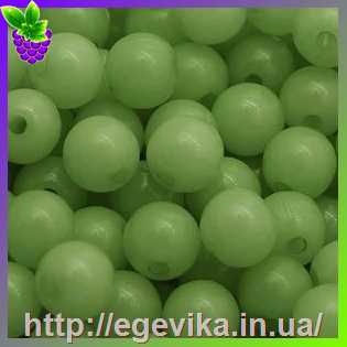 Купить Бусина акрилова, кругла, колір зелений, 12 мм