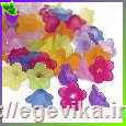 <span>Бусина</span>  акрилова концевик квітка, колір микс, 13х7 мм