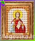 Схема, часткова вишивка бісером, габардин,  ікона "Св. Великомучениця Варвара"