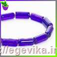 <span>Бусина</span>  скляна, імітація битого скла, колір фіолетовий, 12х6 мм