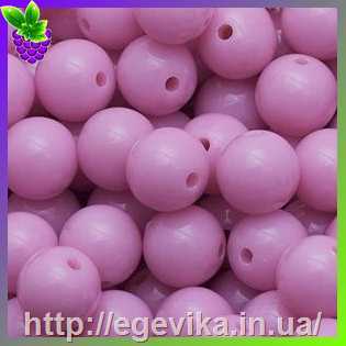 Купить Бусина акрилова, кругла, колір рожевий, 12 мм
