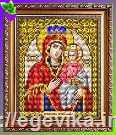Схема, часткова вишивка бісером, габардин,  ікона "Пресвята Богородиця "Оршанская"