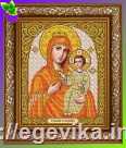 Схема, часткова вишивка бісером, габардин,  ікона "Пресвята Богородиця "Рятівниця"