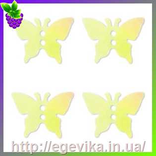 Купить Пайетки метелик, колір блідо-жовтий з перламутровим відливом, 3 г