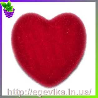Купить Серце з пінопласту флокированное оксамитове, заготовка, колір, червоний, 6 см