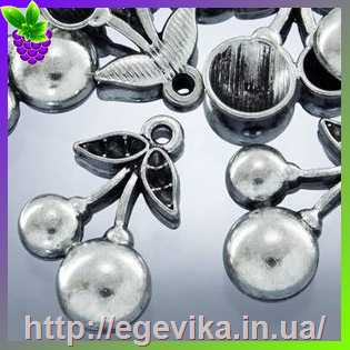 Купить Кулон-Підвіска, вишенька, колір античне срібло, 22,5х15х3,5 мм