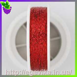 Купить Нитка люрекс для вишивання, колір №80-10 червоний