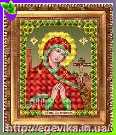Схема, часткова вишивка бісером, габардин, ікона "Пресвята Богородиця "Ахтырская"