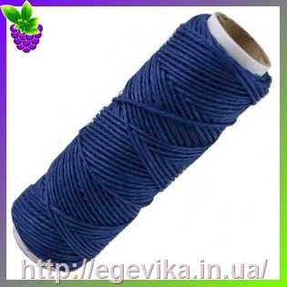Купить Шпагат шнур лляний полірований, колір синій, 1,4 мм