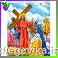 Схема вишивки бісером (хрестиком) Ісус втішає плачучих жінок (A257)