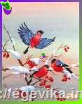 рисунок Схема, частичная вышивка бисером, атлас,  