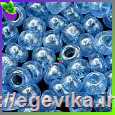 <span>Бісер,</span>  №61134а, колір голубий, пакет  10 г, СОРТ 1