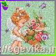 Схема, вишивка нитками, канва, "Янголятко"
