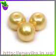 <span>Бусина</span>  перлова, стекло, колір золотий хакі, 8 мм